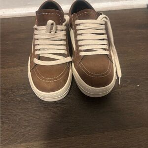 Women’s brown designer Rick Owen shoes